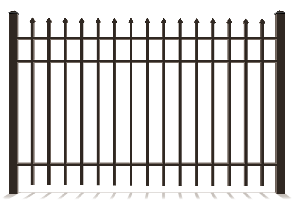 3 rail aluminum fence with spear tops in Grand Rapids
