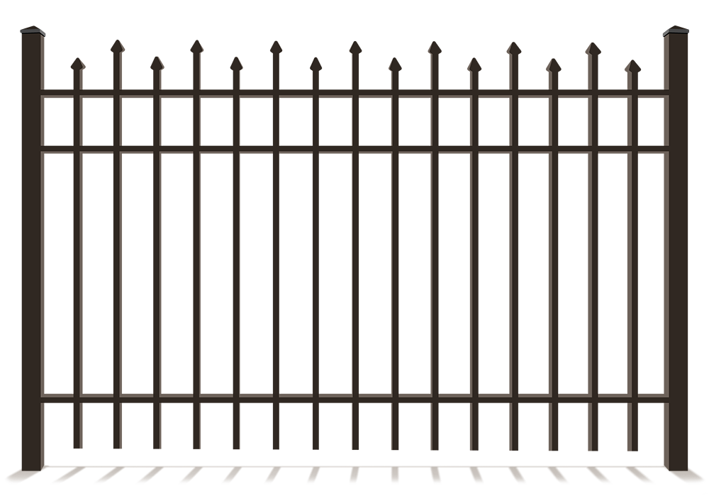 Staggered aluminum picket fence in Grand Rapids
