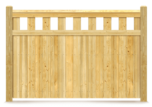 Alternating Picket wood fence in West Michigan
