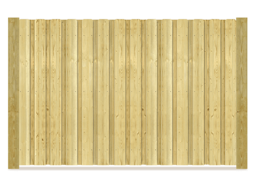 Board on Board wood fence in West Michigan