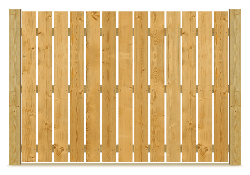 Spaced Picket wood fence in West Michigan